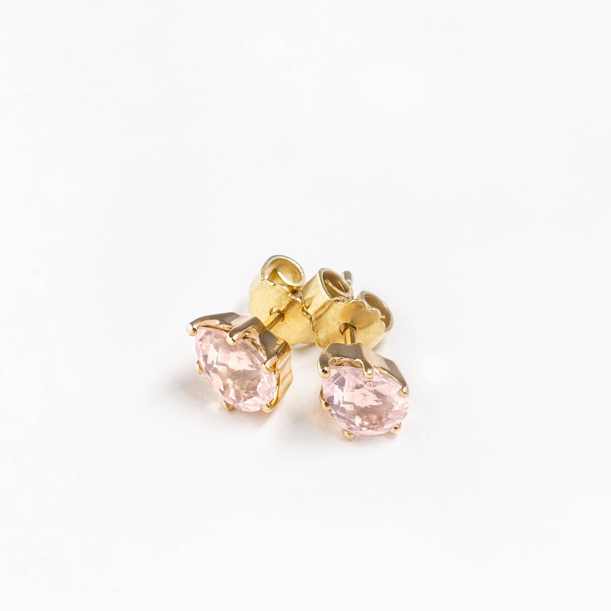 eyrnalokkar rose quartz eðalsteinar