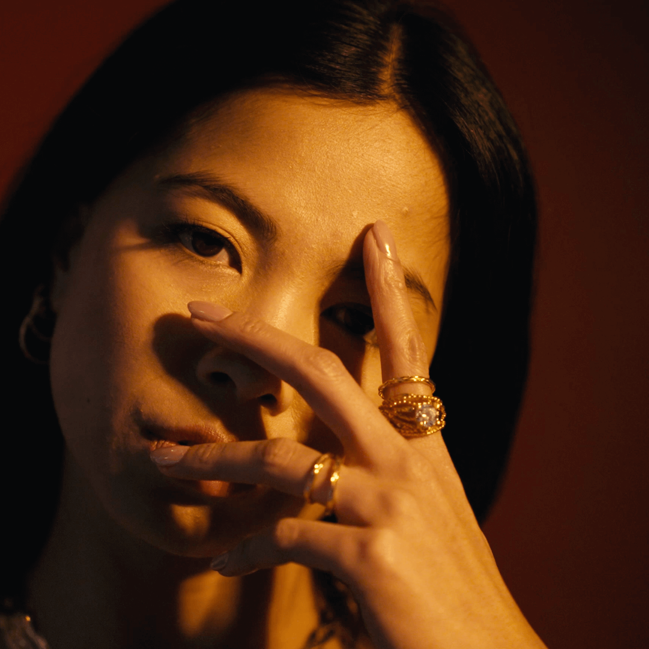 hringur fossflétta og tails gylltir