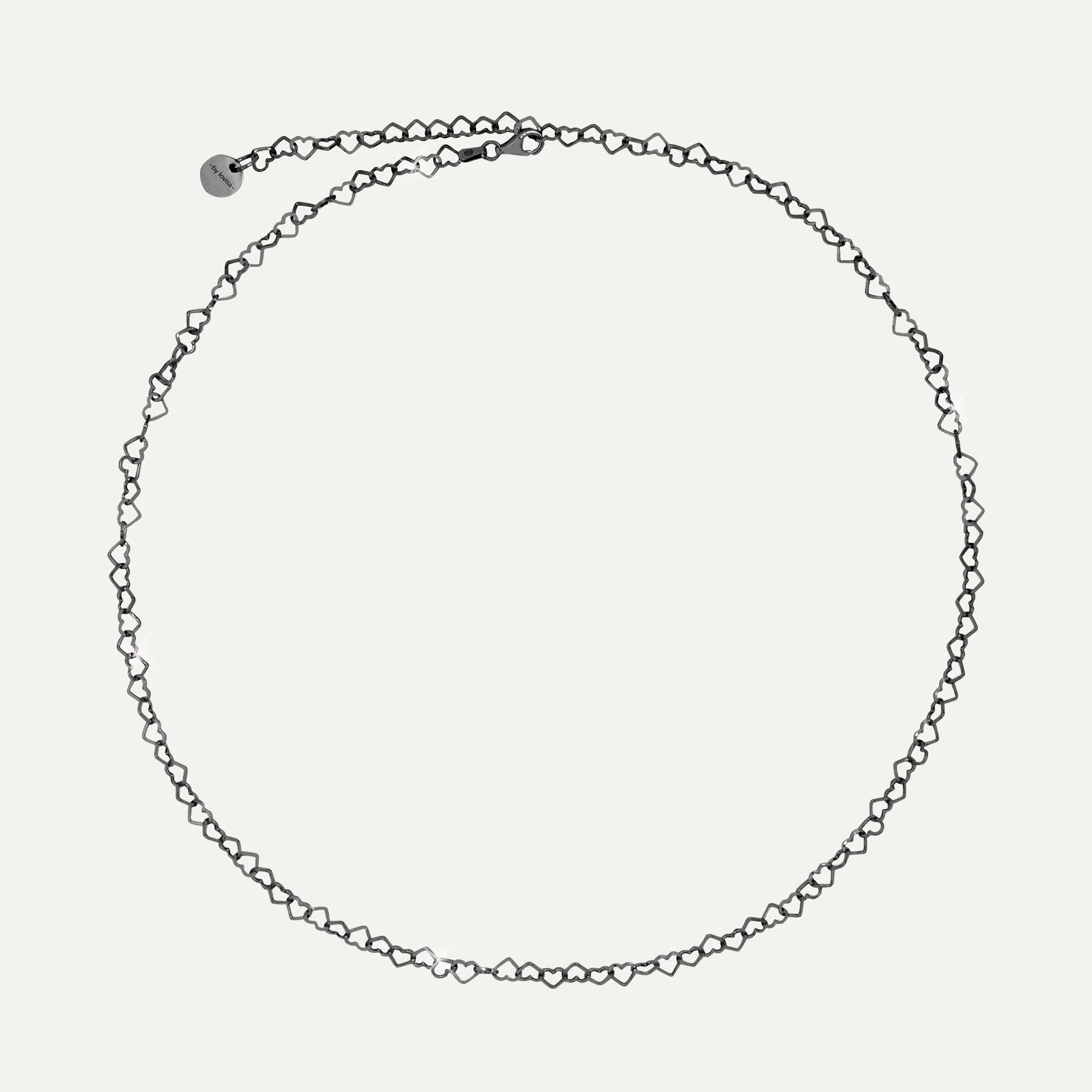 hjarta keðja silfur