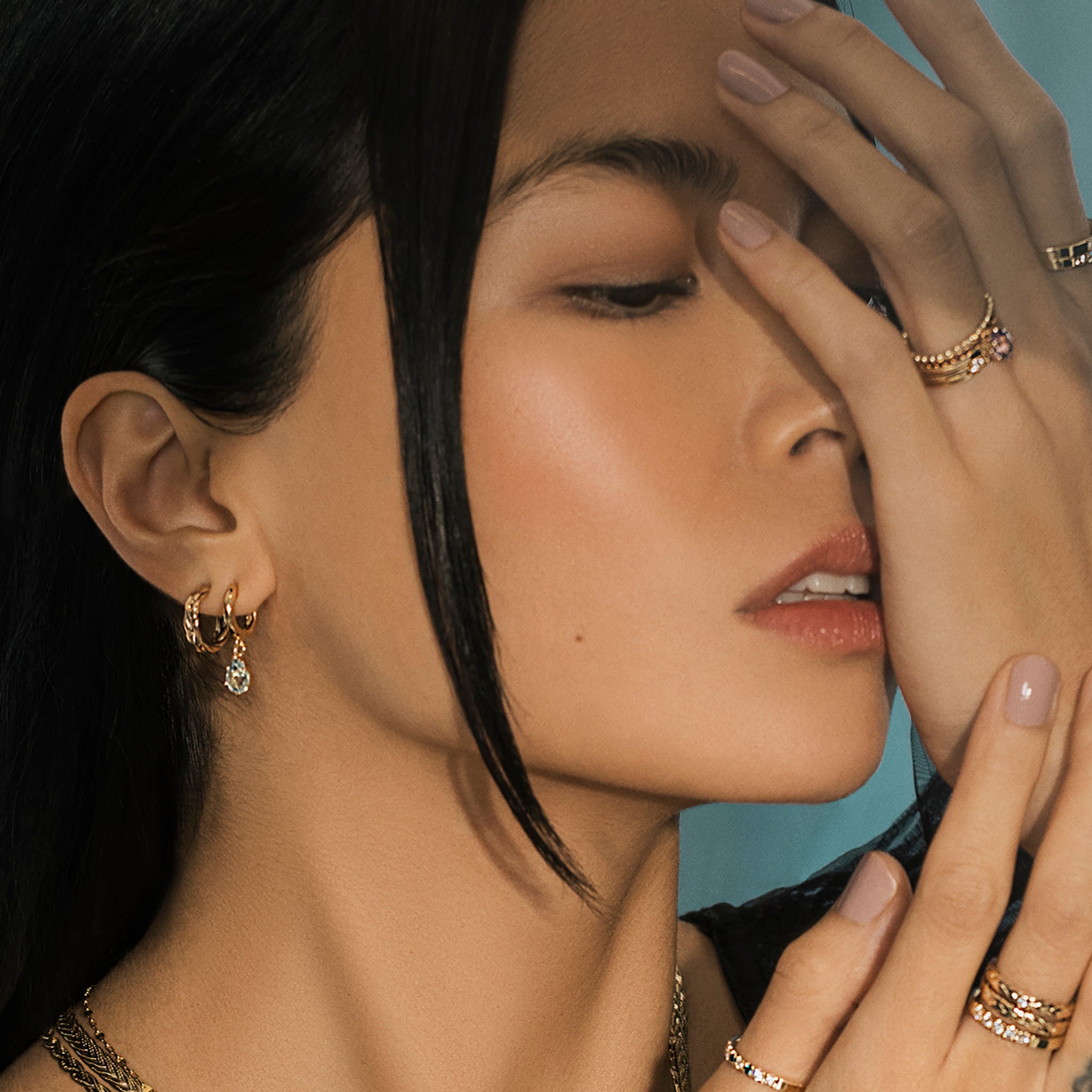 eyrnalokkar 14kt gull