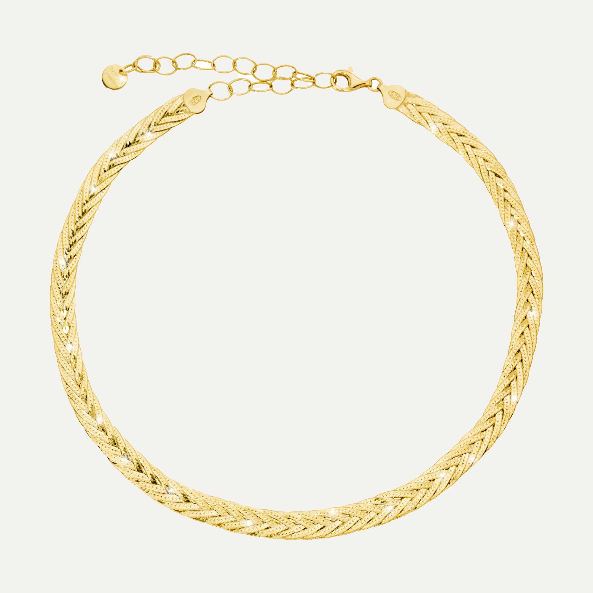 hálsfesti fiskiflétta gyllt