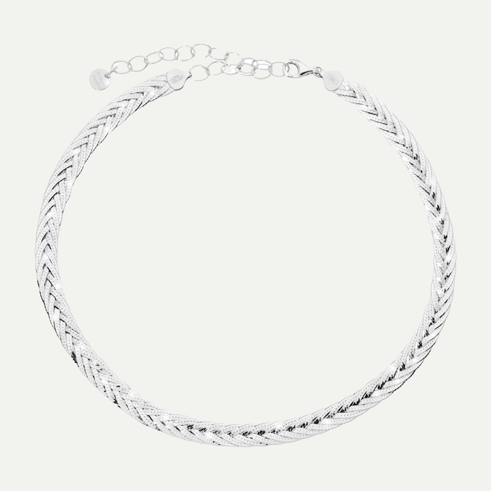 hálsfesti fiskiflétta silfur