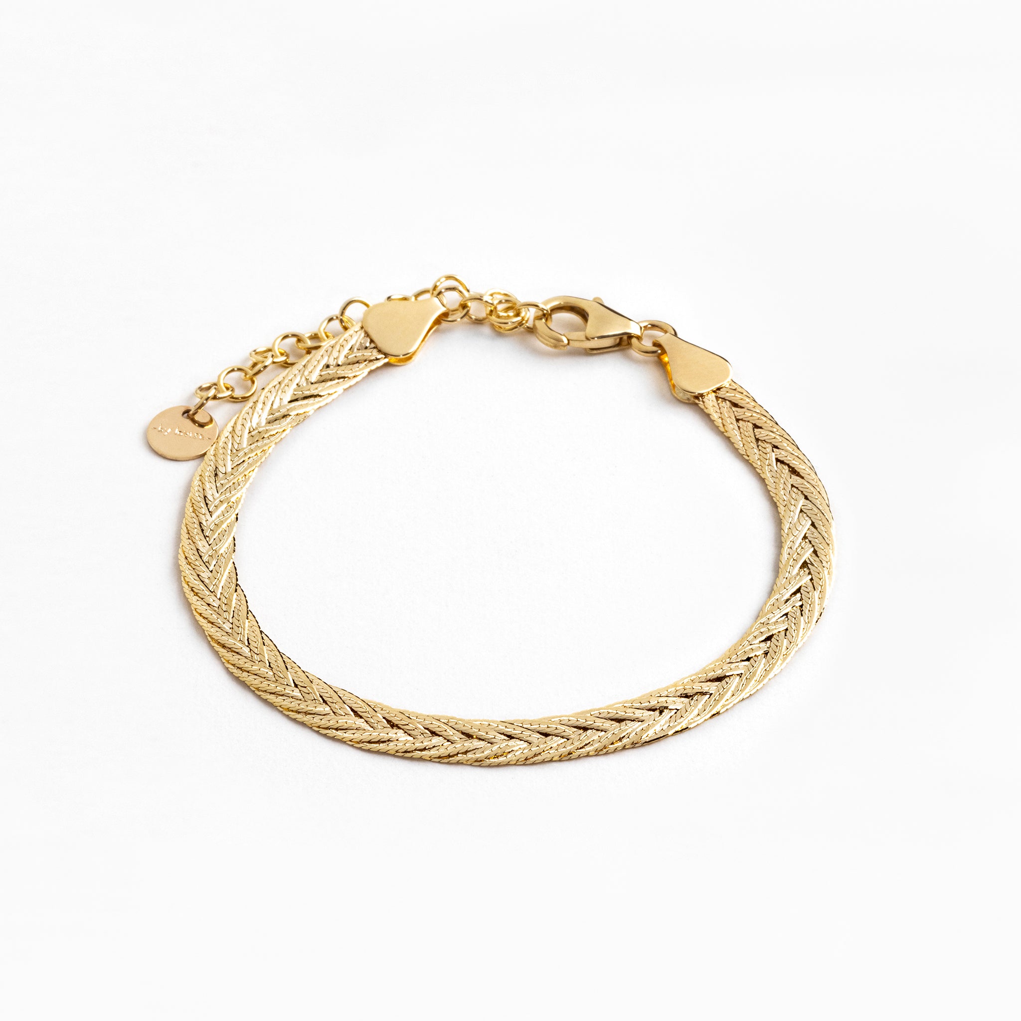 armband 14kt gull fiskiflétta