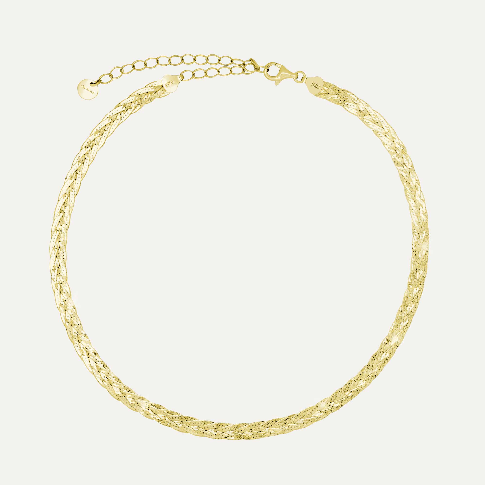 hálsfesti fiskiflétta gyllt