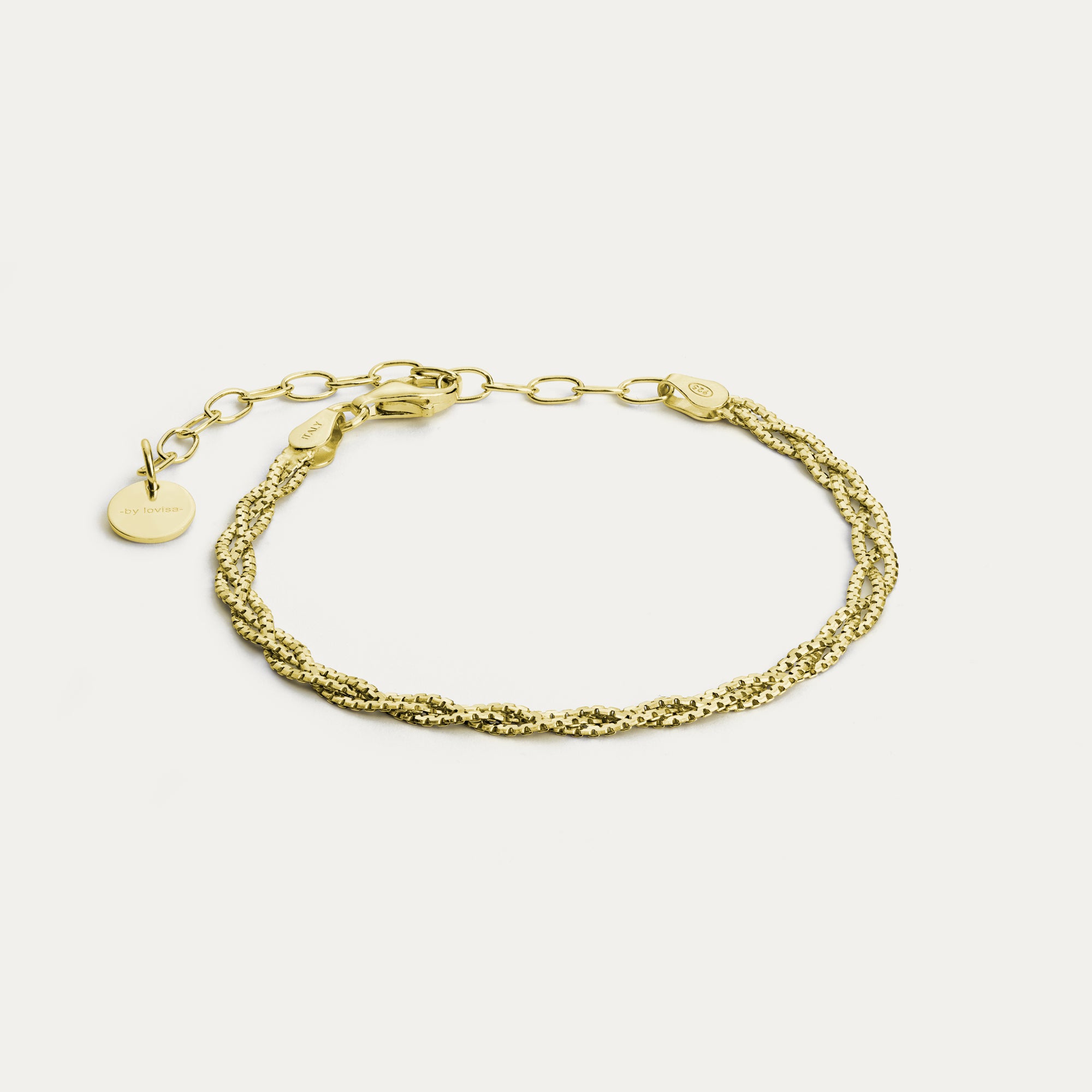 Armband fossflétta gróft gyllt