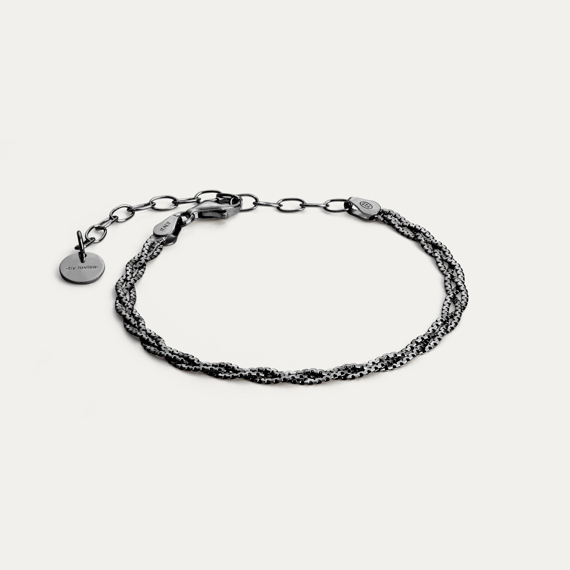 Armband fossflétta gróf svört