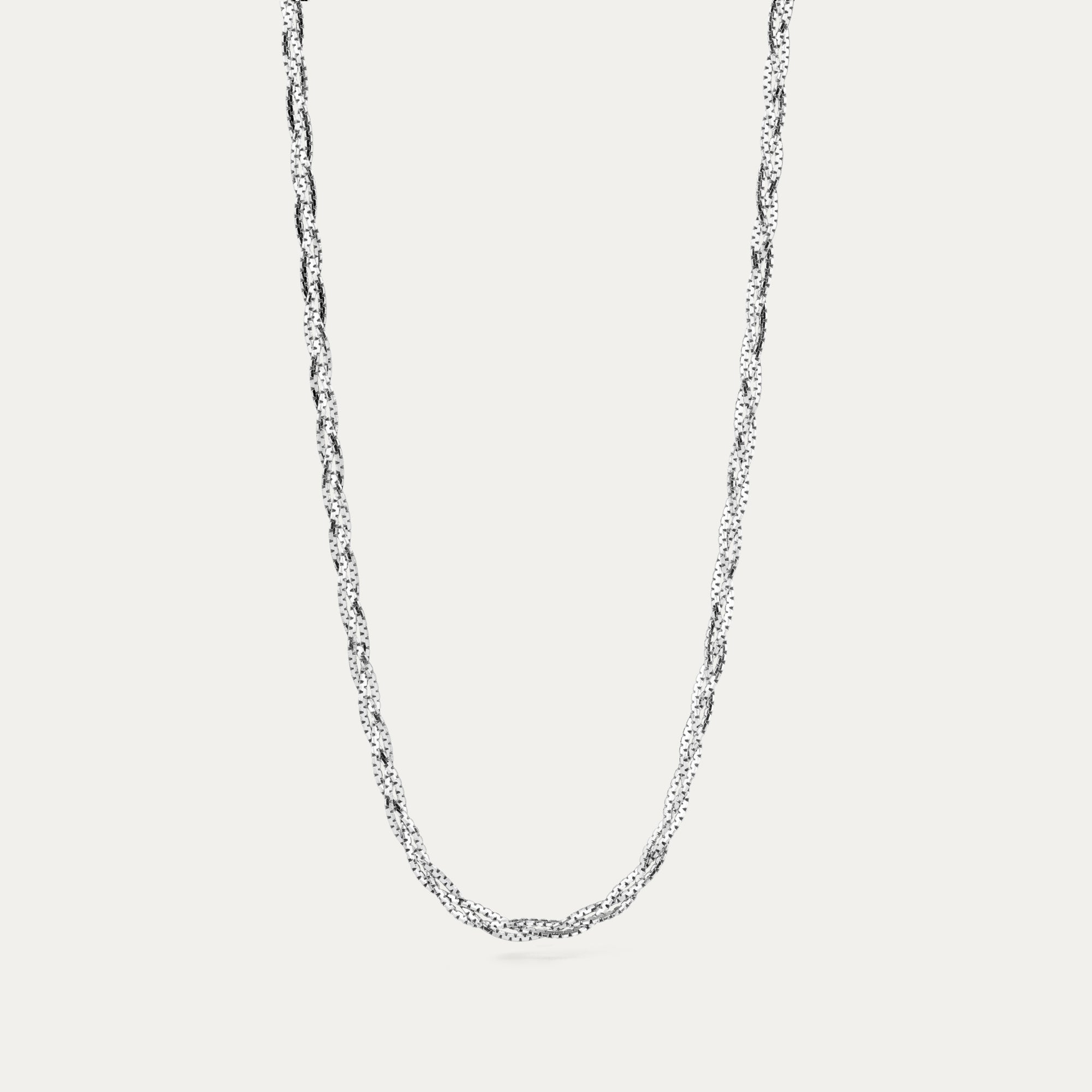 Hálsfesti með grófu fossfléttu munstri