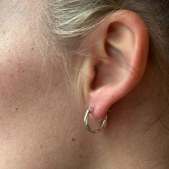 eyrnalokkar fossflétta silfur