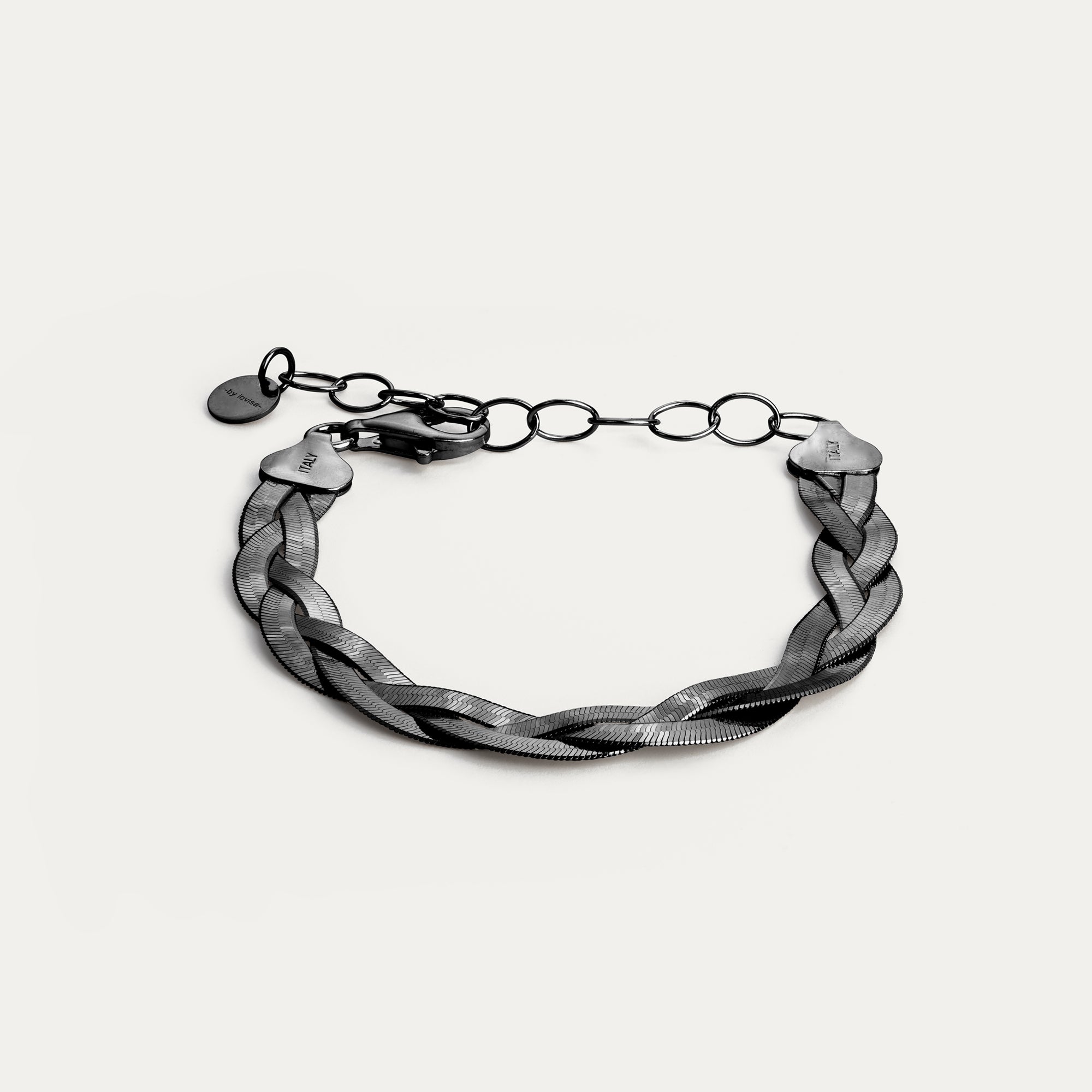 Armband fossflétta mirror svart