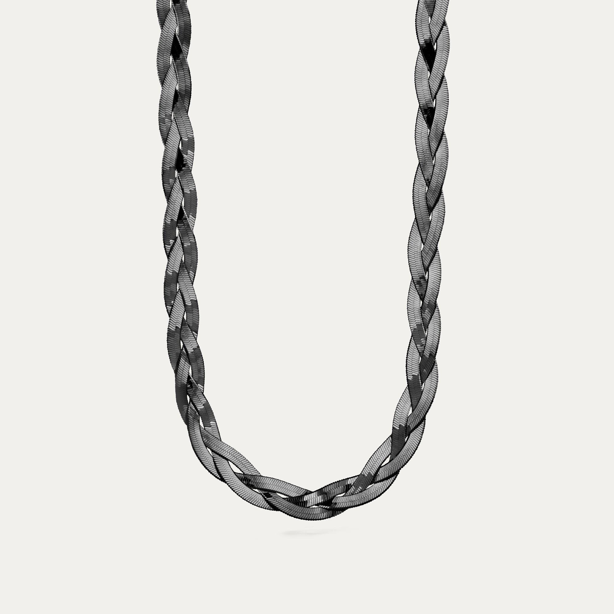 Hálsfesti fossflétta mirror svört