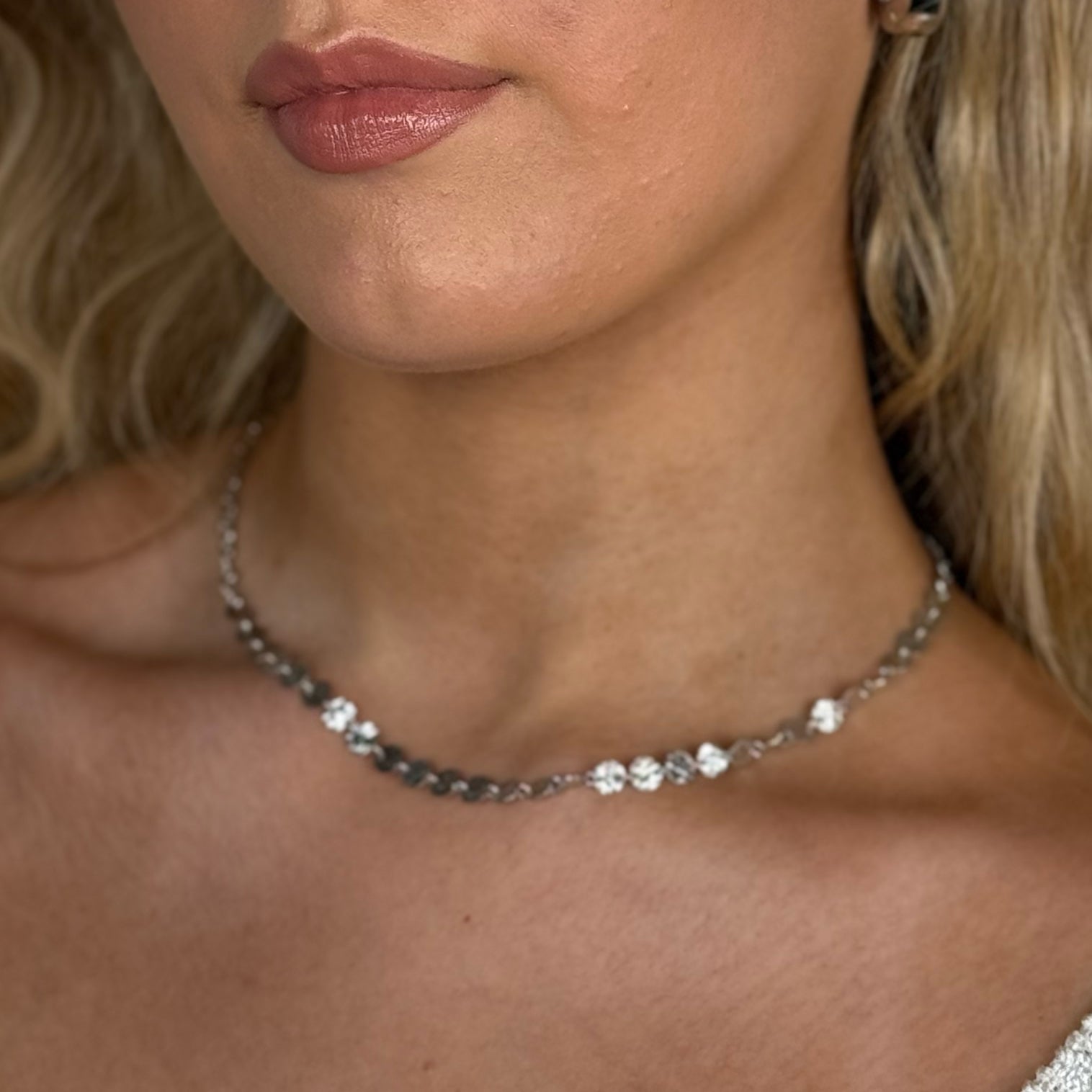 Hálsfesti hlekkir Frost silfur