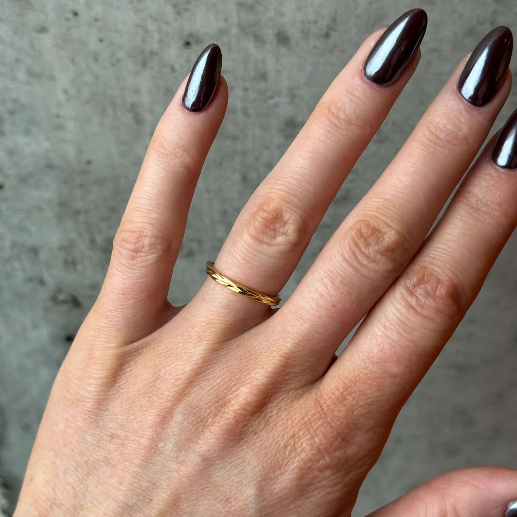 hringur fossflétta gylltur