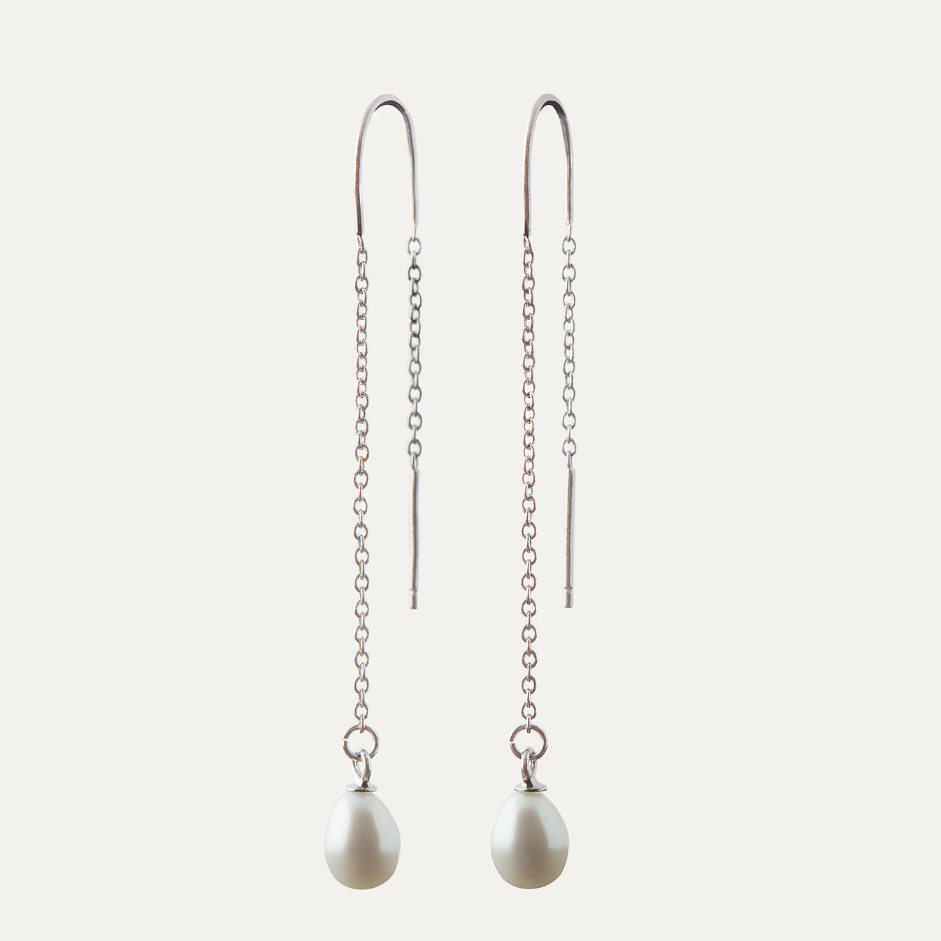 eyrnalokkar threaders með perlu