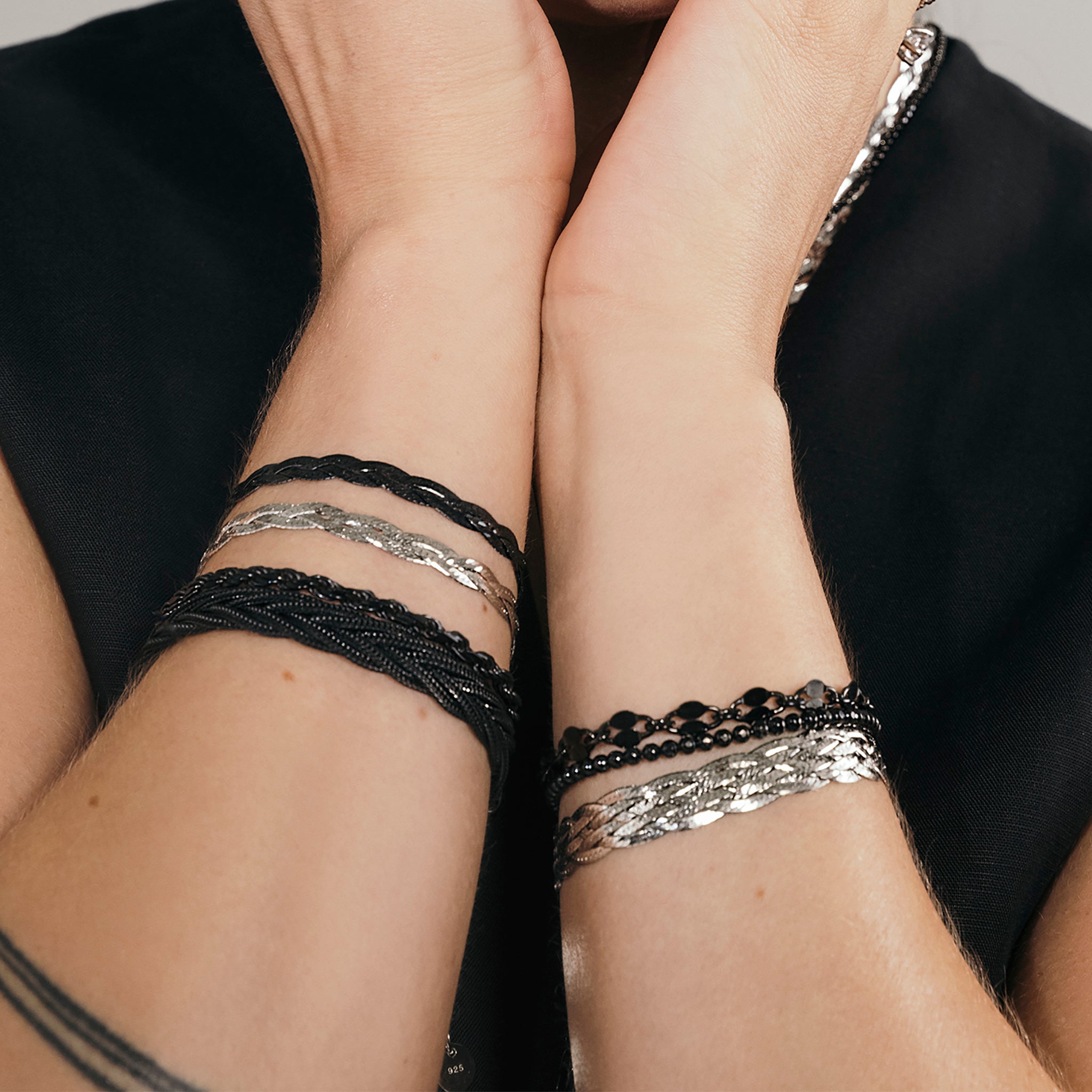 armband fiskiflétta silfur