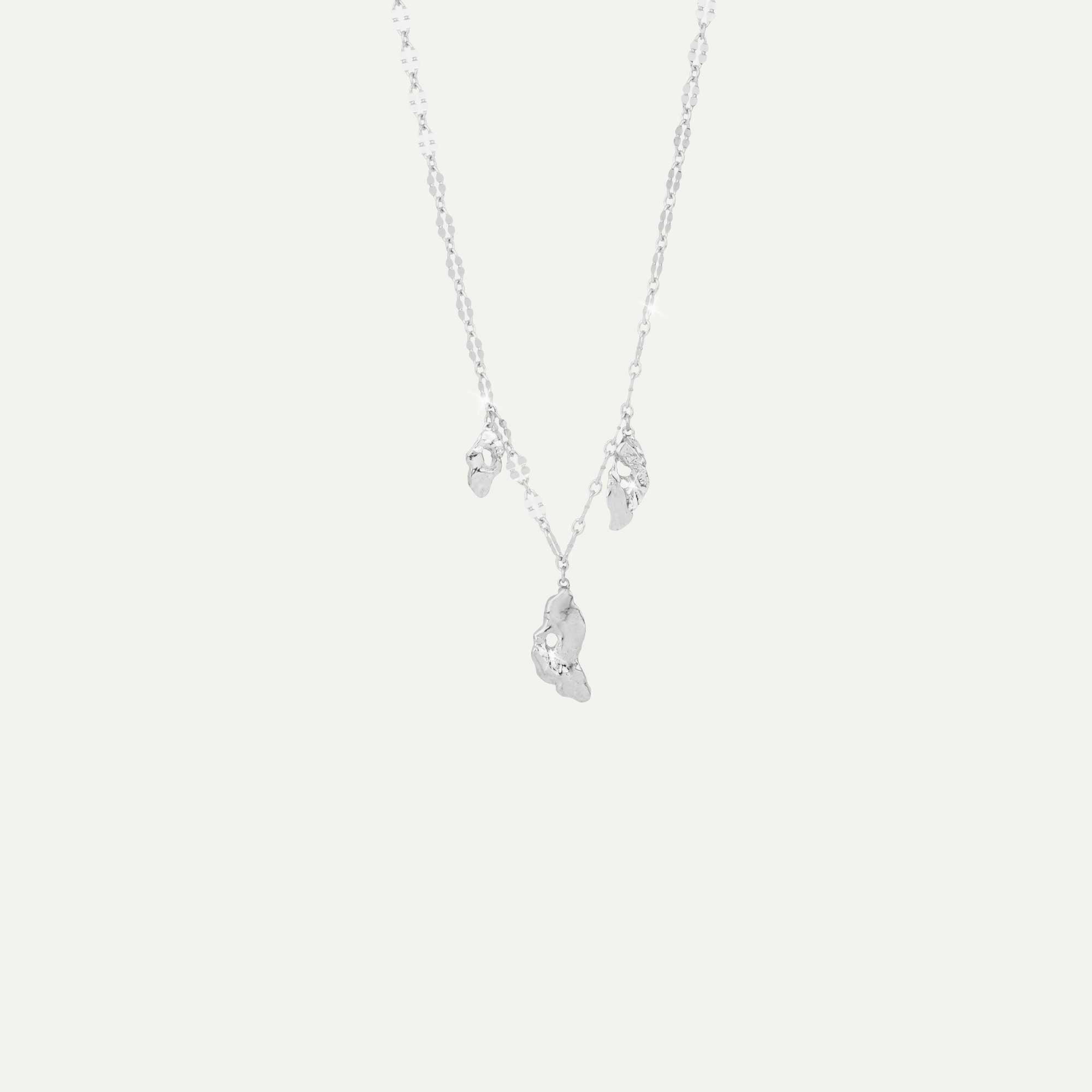 örk hálsmen með 3x öngum silfur