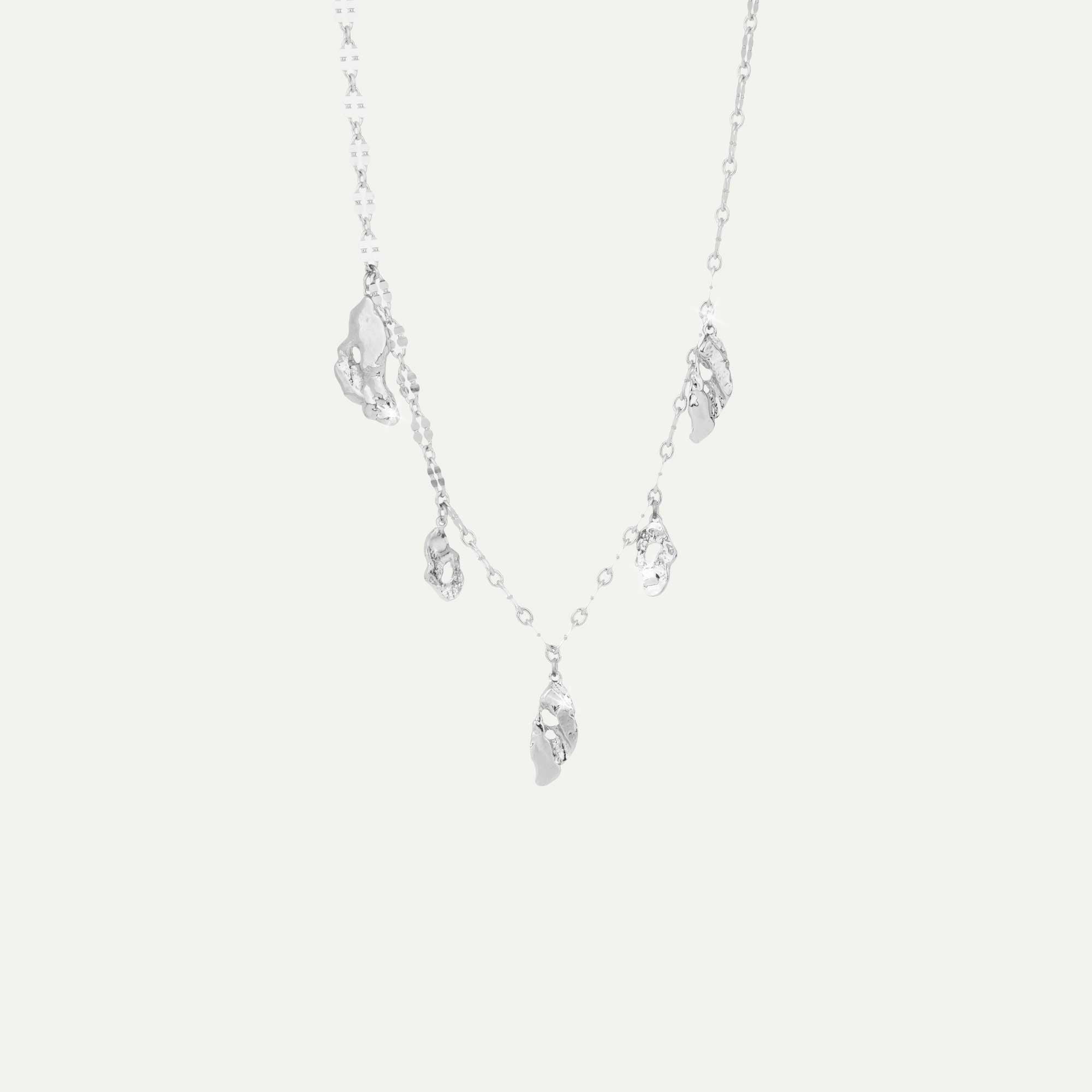 örk hálsmen með 5x öngum silfur