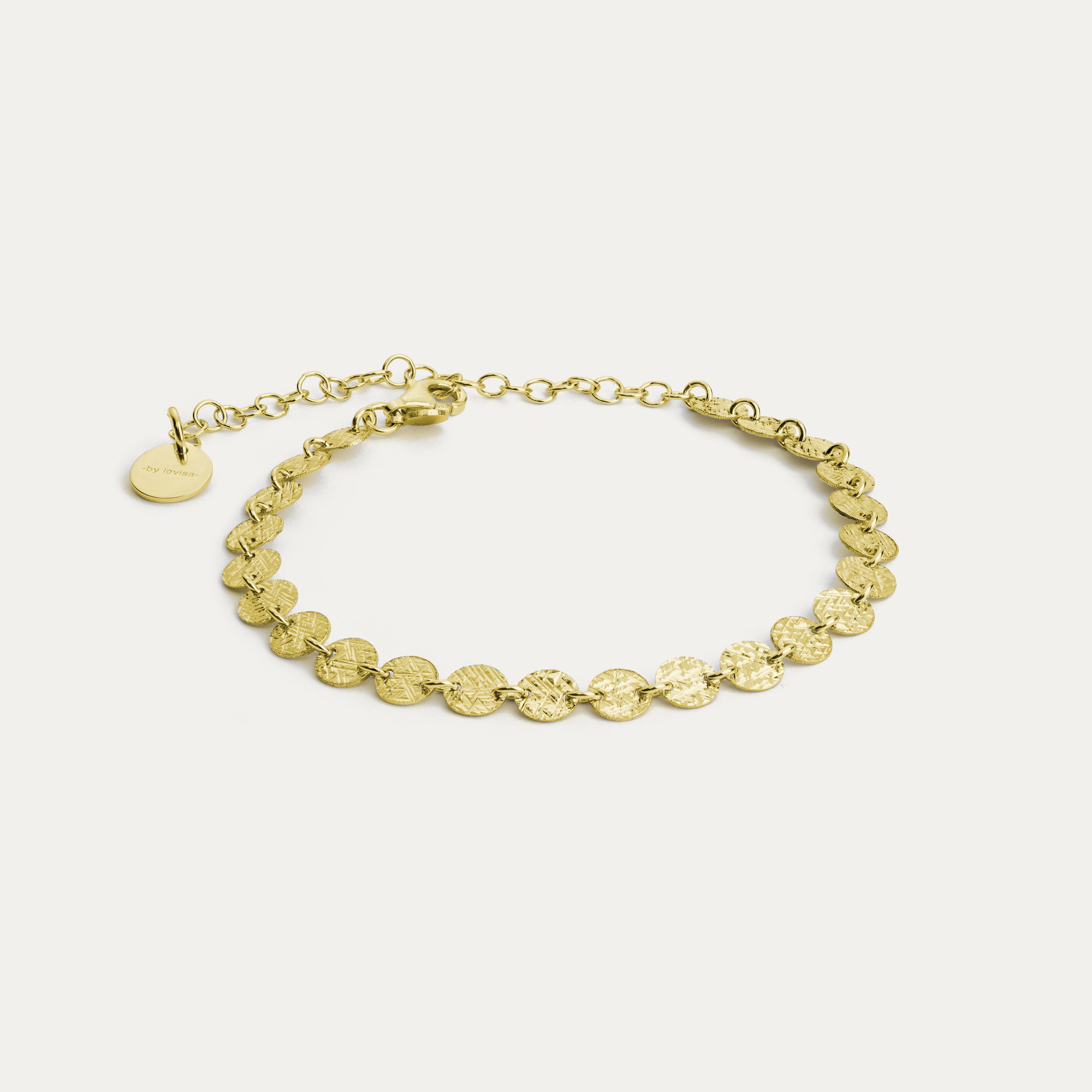 armband hringlóttir hlekkir gyllt