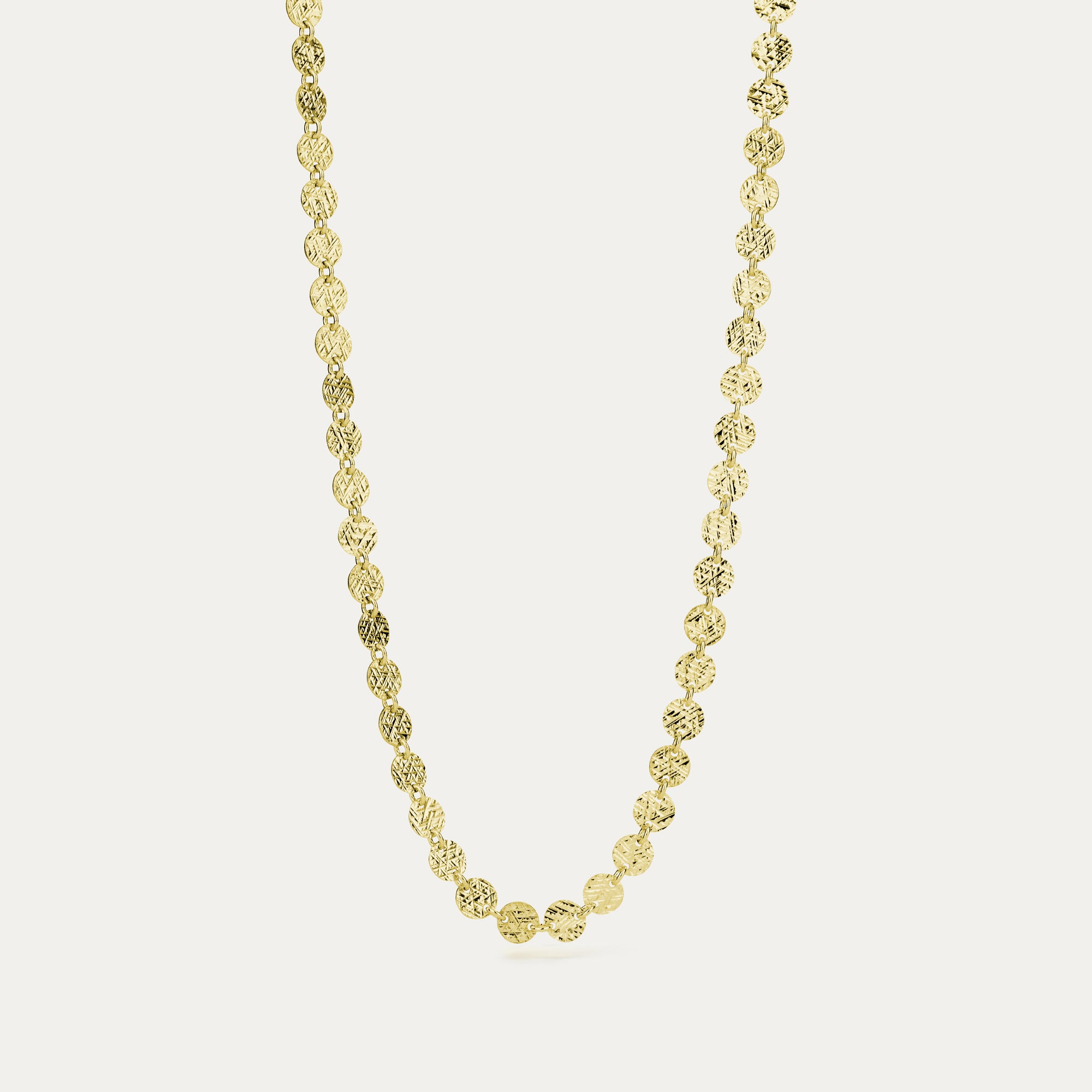 Hálsfesti hringlóttir hlekkir gyllt