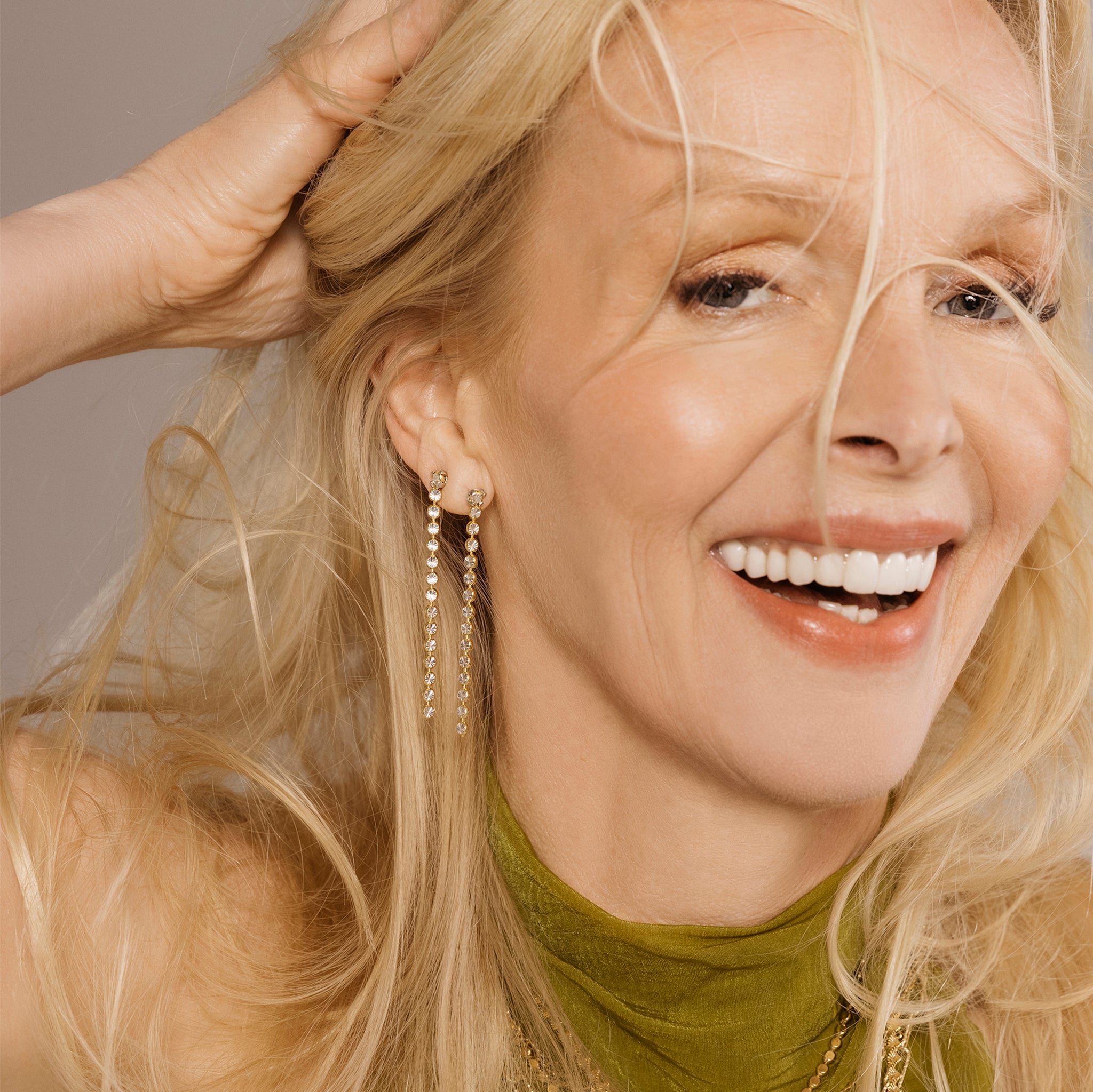 eyrnalokkar lafandi síðir gylltir og silfur