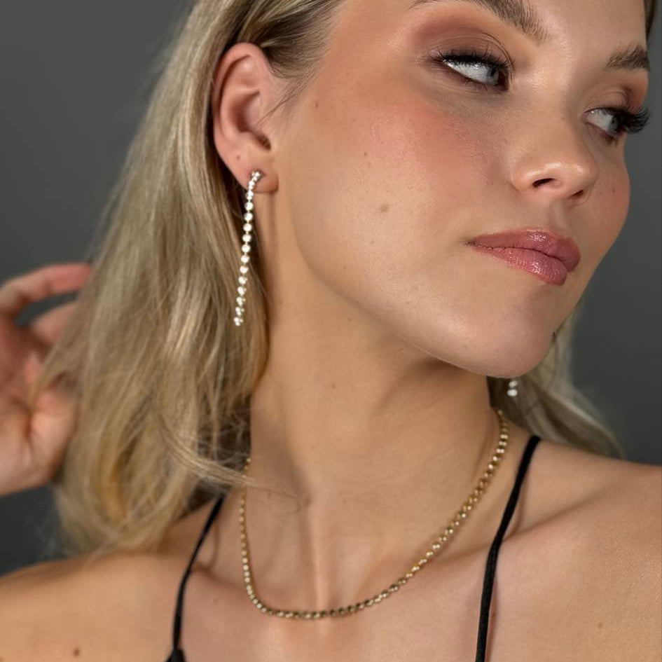 Hálsfesti keðja demantsskorin gyllt