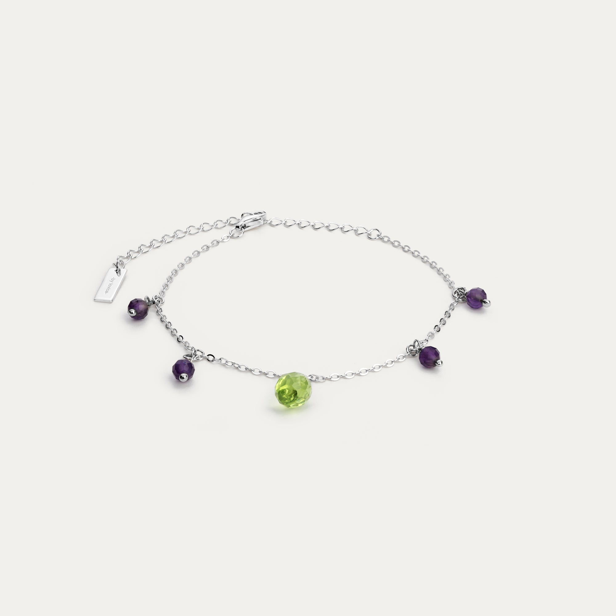 armband með náttúrusteinum