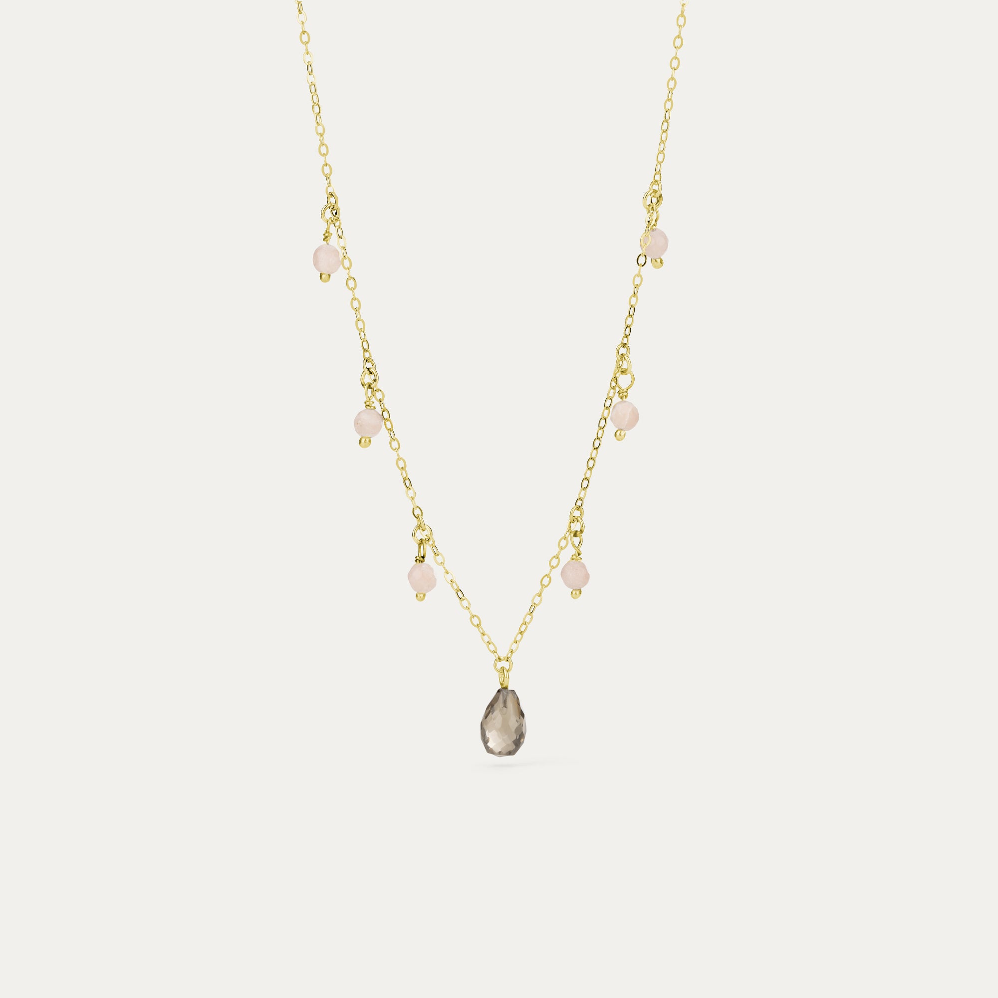 Hálsfesti með náttúrusteinum