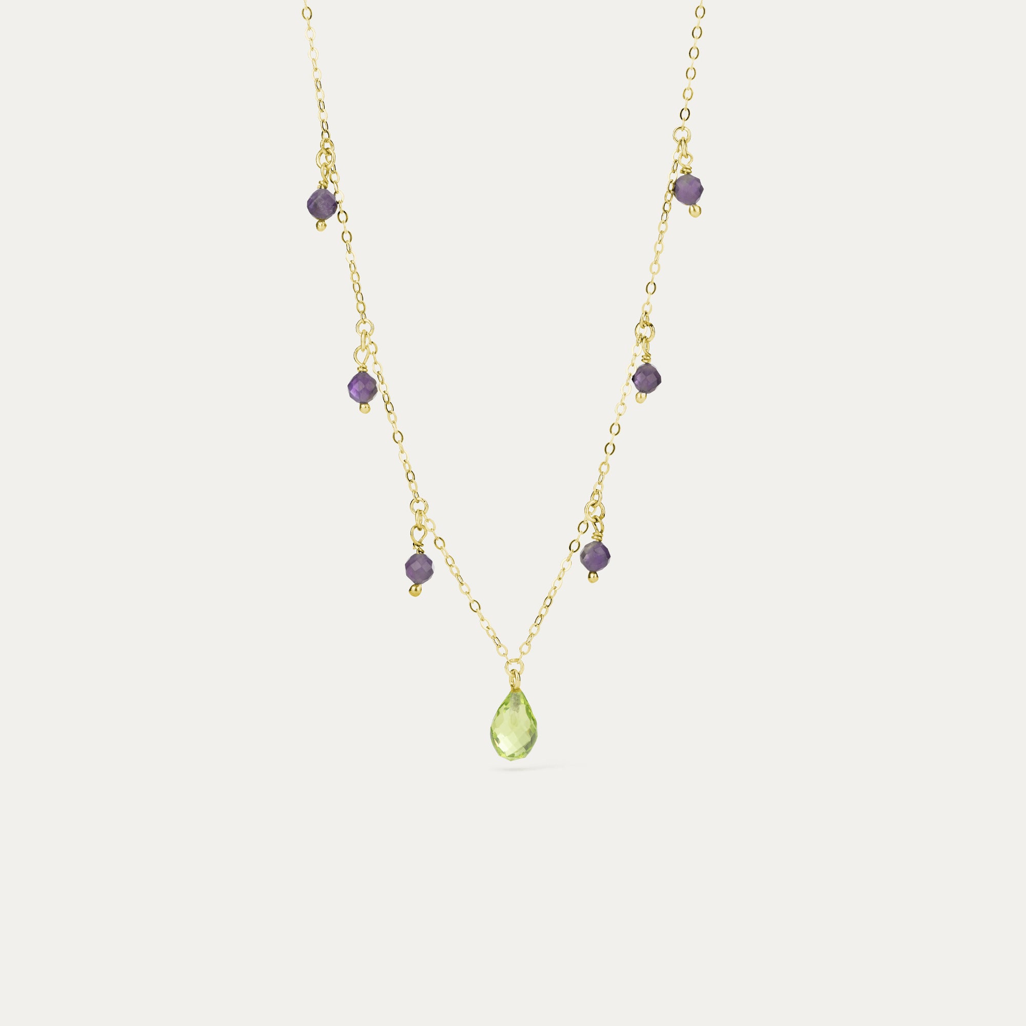 hálsfesti með náttúrusteinum