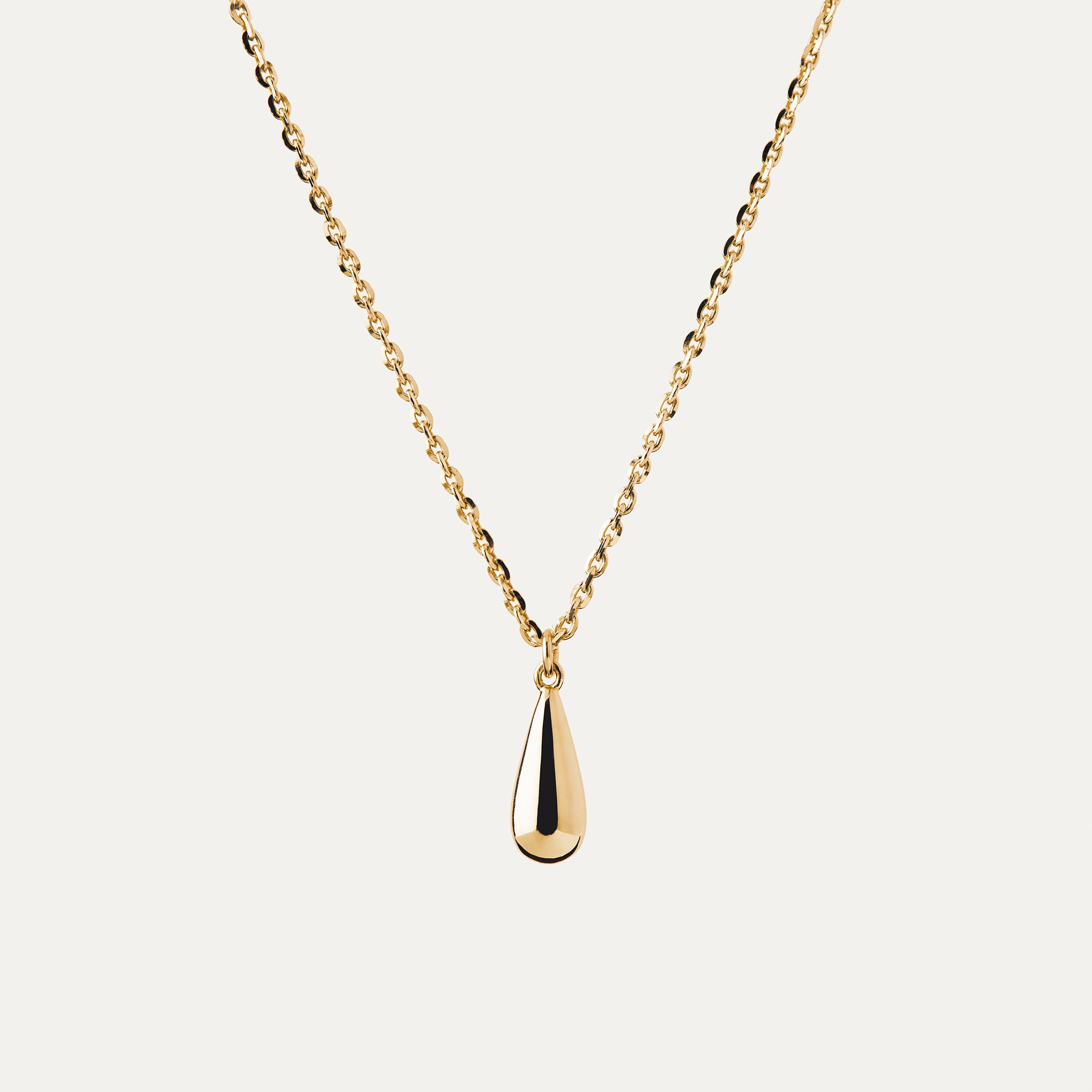 hálsmen með silfurdropa gyllt