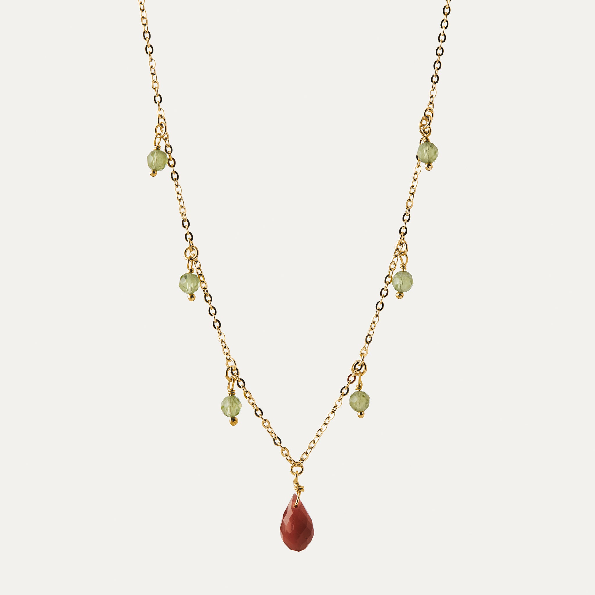 hálsfesti með náttúrusteinum