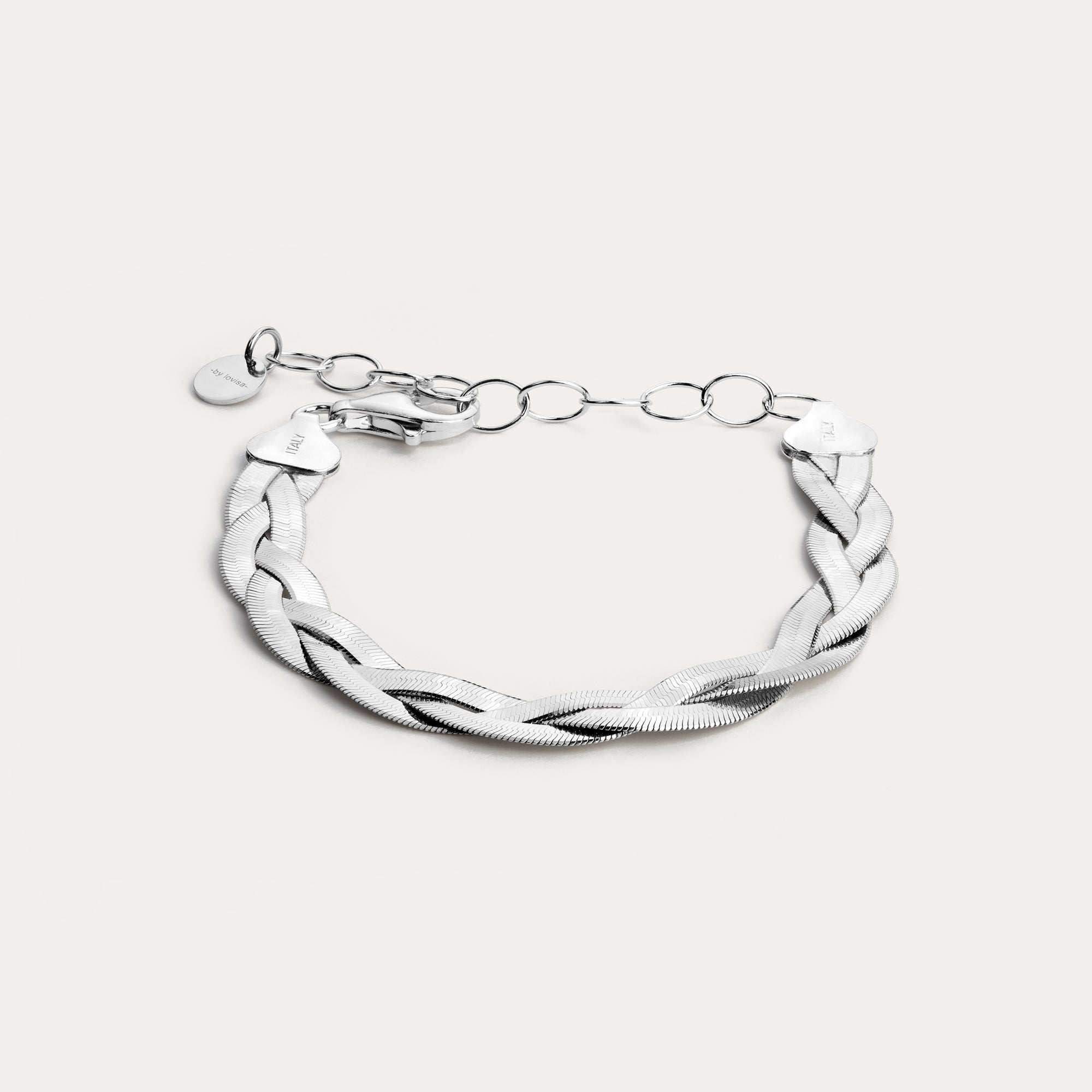 Armband fossflétta mirror silfur