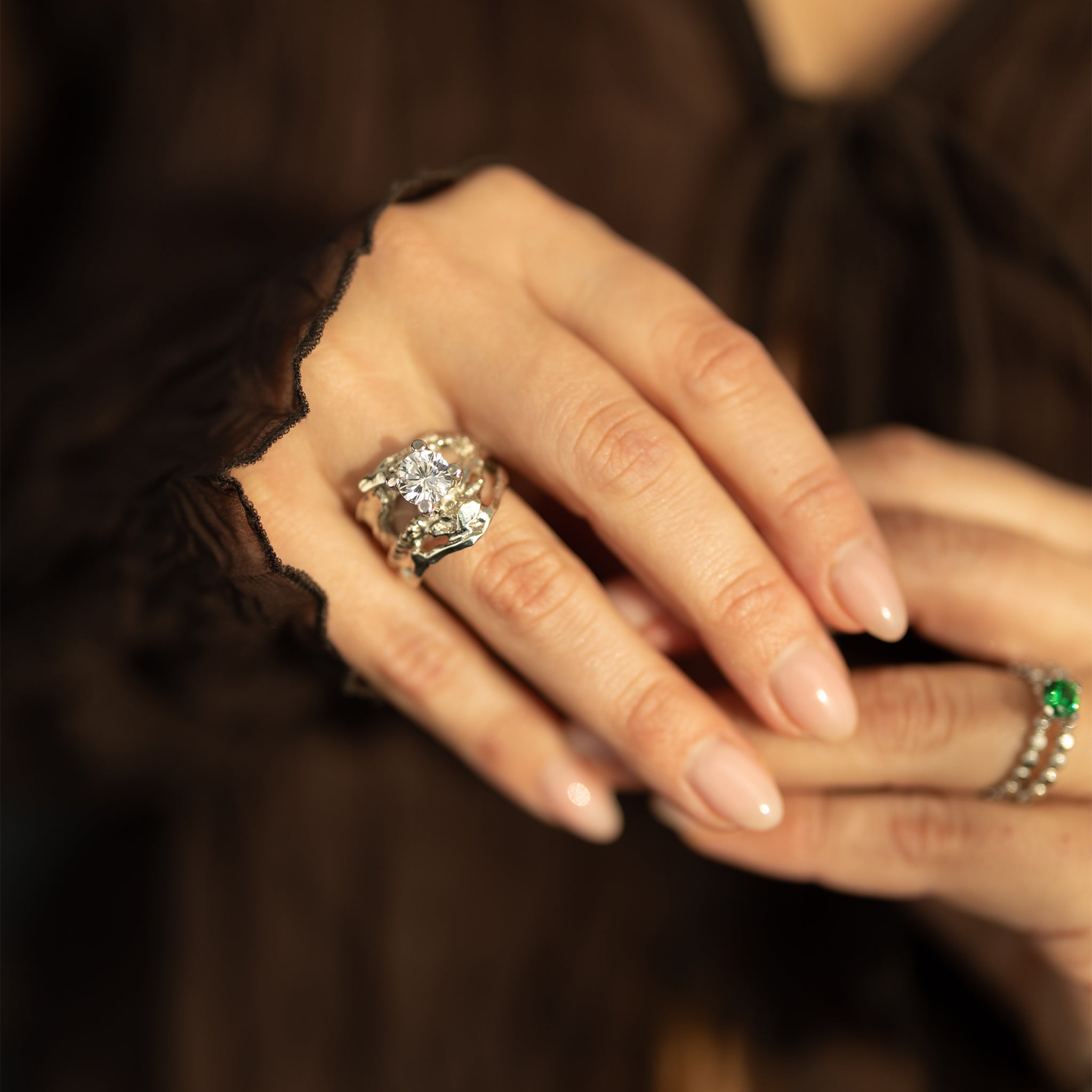 tails hringur með cz steinum