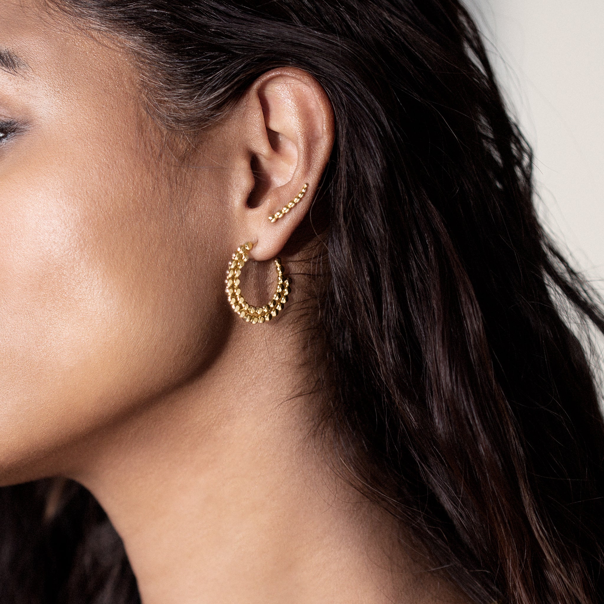 tails climbers eyrnalokkar gylltir