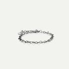 armband með hjörtum svart