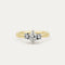 Demantshringur Oval - 1ct + .5ct