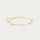 armband með fimm perlum gyllt