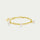 armband með þremur perlum gyllt
