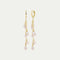 Haf Pink margfaldir hoops lokkar - Bleikar perlur & Rose Quartz