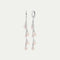 Haf Pink margfaldir hoops lokkar - Bleikar perlur & Rose Quartz