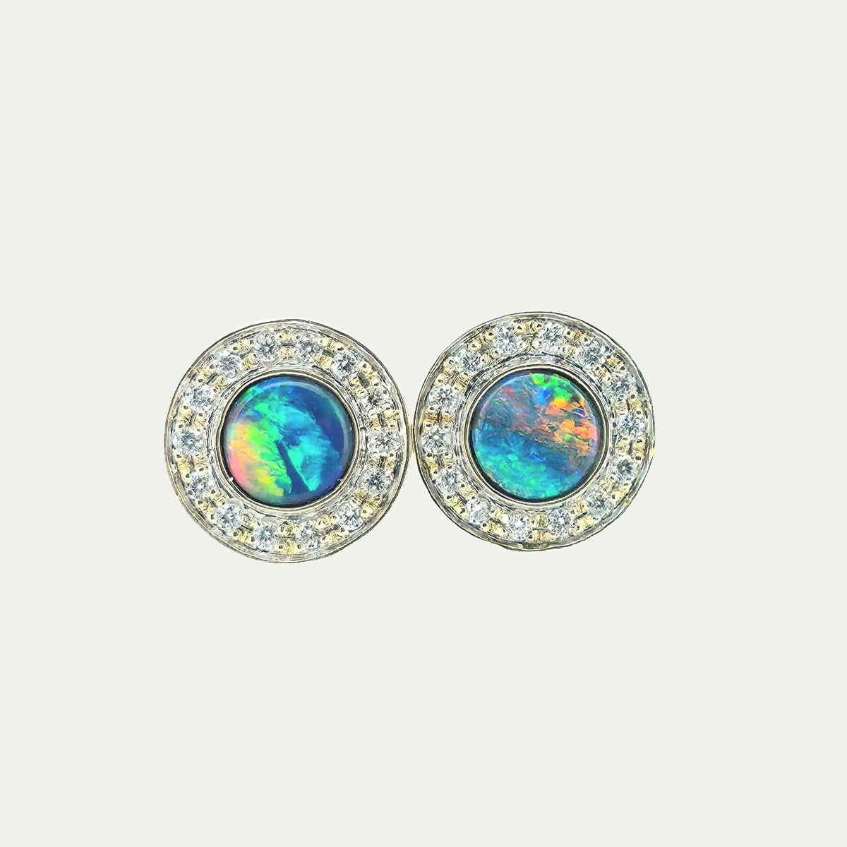 PS // eyrnalokkar með Áströlskum Opal & demöntum / 14kt gull – BY•L