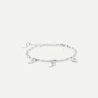 örk armband keðja með 3x öngum silfur