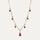 hálsfesti með red quartz og garnet